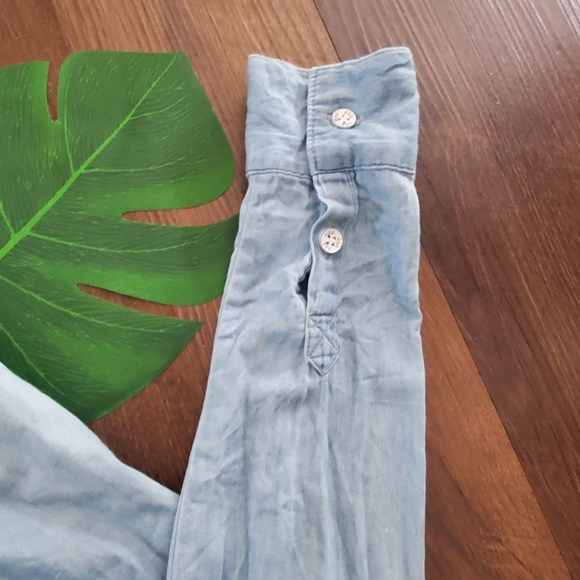 Adam Levine Blue Denim Button Down XS - Picture 3 of 6